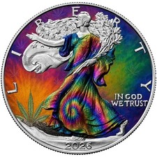 2026 U.S. Eagle Weed Edition Silver Colorized Art Coin mintage picture