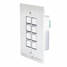 J-Tech Digital 8-Button Control Panel Wall Plate with Programmable LED Buttons picture