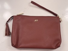 Freshly Picked Cognac Brown Classic Wristlet Pouch  picture