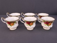 6 Royal Albert Old Country Roses Montrose Mugs Original England Backstamp 3.25