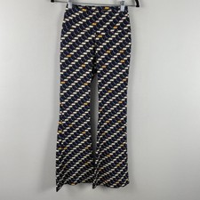 Farm Rio Toucan Print Pull On Flare Pants Size P Stretch Low Rise picture