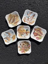 Vintage Royal Adderley Bone China Game Bird Trinket Dishes made in England. picture