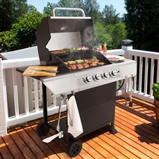 Royal Gourmet 4-Burner Propane Gas Grill with Stainless Steel Upper Lid Outdoor picture