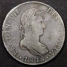 1818 Mo JJ Mexico 8 Reales - VF picture