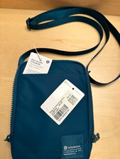 lululemon Easy Access Mini Crossbody Bag Blue Zip Closure Adjustable Strap picture
