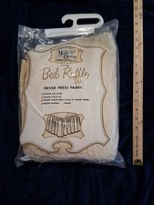 Vintage Manor Quilting Full Bed Ruffle Dust Ruffle Cream Off White NIP Sealed picture