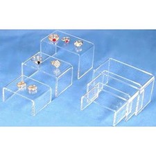 FindingKing 6 Clear Acrylic Jewelry Display Risers Showcase Fixtures picture