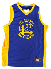 NBA Stephen Curry #30 Golden State Warriors NBA Boys Youth Jersey Blue/Yellow L picture
