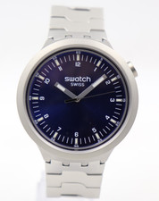 New Swatch Irony Big Bold INDIGO HOUR Men Steel Watch 47mm SBO7S102G $230 picture