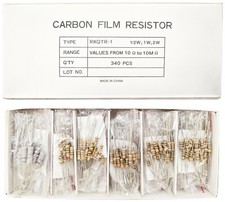 340 Piece Resistor Kit - Includes Assortment of ½ Watt, 1W, and 2W Resistors picture