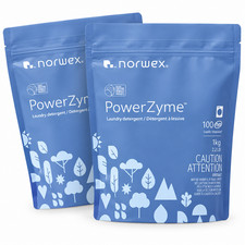 2x Norwex PowerZyme Laundry Detergent 1kg 2.2lb 100 Loads NEW Sealed picture