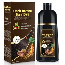 NEW Hair Dye Shampoo 3 in 1 for Women/Men for Gray Coverage Instant Hair Color picture