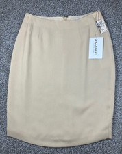 Vintage Emanuel by Emanuel Ungaro Pencil Skirt Light Tan NWT Size 10 Polyester picture
