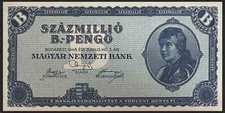 🇭🇺 HUNGARIAN 100 QUINTILLION, 1946 B-PENGO, P-131 - UNCIRCULATED 🇭🇺 picture