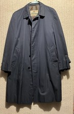 Aquascutum Trench Coat Canada Mend Dark Blue 42R Weatherproof VINTAGE READ picture