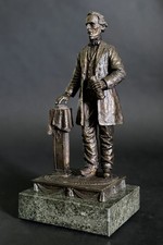 1996 Chilmark FJ Barnum Jefferson Davis Bronze Sculpture Marble Base 19/50 picture