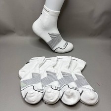 Bombas Unisex Running Quarter Socks 4 Pair Pack White Black Size S M L  picture