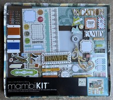 me & my Big ideas mambi Album Kit Scrapbook Travel 12 x 12, 20 papers, New picture
