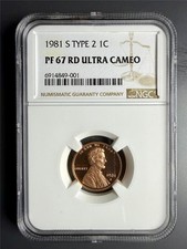 1981 S LINCOLN CENT PROOF 1C PF67 RD ULTRA CAMEO NGC TYPE 2 100 GREATEST SKU3920 picture