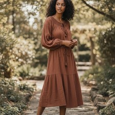 Old Navy Women's Long Sleeve Bohemian Maxi Dress - PS, XS,  S, M, L, 2XL picture
