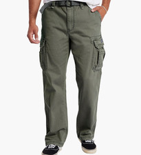 UNIONBAY MEN'S SURVIVOR IV RELAXED FIT CARGO PANT-REG COLOR MILITARY SIZE 36X30 picture
