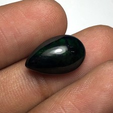 3.70 Carats Natural Black Opal trillion , Ethopian Welo Fire Black Opal Gemstone picture