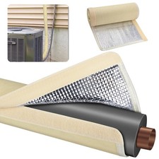 3 Layers HVAC Copper Pipe Insulation Cover Protector,Flexible AC Khaki  picture