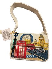 Viral TikTok Travel London Big Ben Beaded Bag Purse Handcrafted In India picture