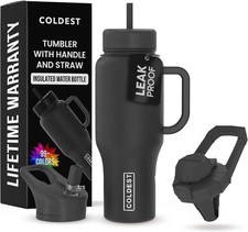 Coldest Tumbler with Handle and Straw - 100% Leak Proof Insulated Tumbler with picture
