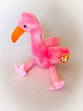 Ty Beanie Buddies Pinky the Flamingo Beanie Buddy 1998 New with Tags picture
