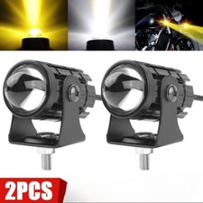 2x Motorcycle LED Headlight 6000K Yellow White Moto Headlight Spotlight picture