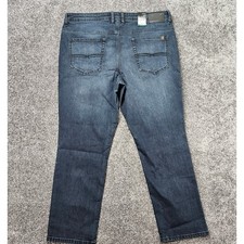 NWT Buffalo Jackson Slim Straight Jeans Men's 38x30 Blue Dark Wash Denim Stretch picture