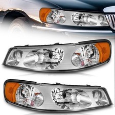 For 1998-2002 Lincoln Town Car Headlights Set Halogen Performance Lens L+R Pair picture