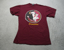 Vintage Florida State Seminoles Shirt Mens L Red NCAA Football Tultex 90s picture