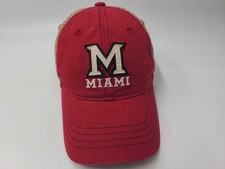 Miami University of Ohio RedHawks Zephyr Mesh Trucker Snapback Hat Cap NCAA Red picture