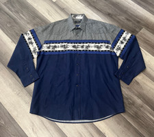 Vintage Roper Western Shirt Horses Cowboy Rodeo Rancher Men's Size XL picture