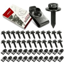 50PCS Automotive Body Bolts and U Nut Clips Kit Fender Bumper Fasteners Set picture