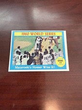 1961 Topps #312 World Series Game 7 Bill Mazeroski. EX/MT picture