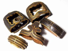 Handachi Koshirae Fittings Set  Edo era tsuba antique picture
