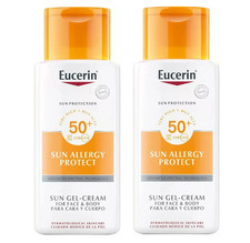 2 PACK Eucerin Sun Allergy Protect Cream  Gel SPF50+ 150ml Exp 04/2028 picture