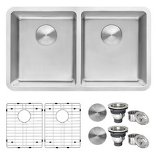 Ruvati 31-inch Undermount 50/50 Double Bowl Kitchen Sink- RVM5099 (138714) picture