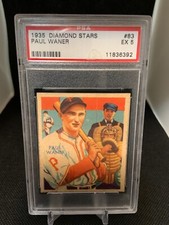 1935-36 Diamond Stars 1935 Diamond Stars #83 Paul Waner Pirates PSA 5 - EX picture
