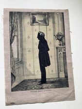 Antique William Henry Harrison Silhouette On Linen By Hiawatha picture
