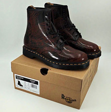 Dr. Martens 1460 Phoenix Arcadia Leather Combat Boots Cherry Red US 9 EU 42 picture