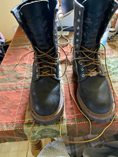 Red Wing Shoes 218 Men's Lace-Up Work Boots Black UL/NFPA Size 9.5 D picture