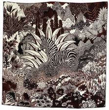 New Hermes Mountain Zebra silk scarf 90  with box picture