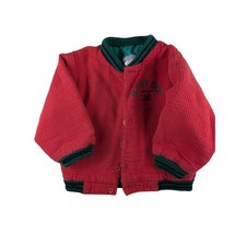 Vintage Petit Boy Paris Corduroy Jacket Baby Boy 2T Toddler Red Green (Read) picture