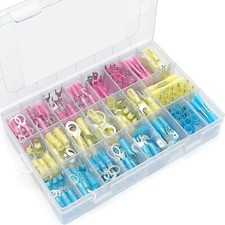 270pcs Electrical Butt Splice Heat Shrink Wire Connectors Spade Crimp Terminals picture
