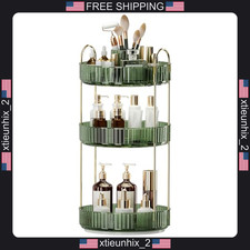 Rotating Makeup Organizer with 3 Tiers and Lipstick Compartments picture