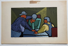 Rare Ben Wilhs Signed Vintage Serigraph Print Titled 